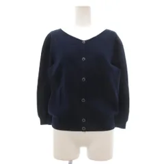 アプワイザーリッシェ Apuweiser-riche カーディガン ニット ビジューボタン 長袖 2 紺 ネイビー /NU ■GY43