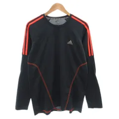 アディダス adidas 美品 ロンT Tシャツ M 長袖 メッシュ ロゴ 紺 ネイビー /AE ■YHS10