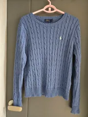 ポロ ラルフローレン ケーブル ニット (L)66 77 状態良し