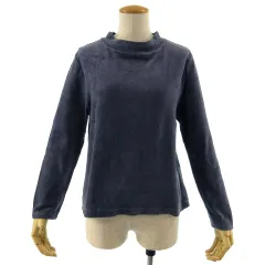 ジャーナルスタンダード レリューム JOURNAL STANDARD relume カットソー 長袖 オフネック ベロア調 ブルー系 青系 F