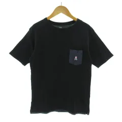 サイコバニー Psycho Bunny Ｔシャツ ポケT 胸ポケ 丸首 半袖 ロゴ刺繍 日本製 コットン ブラック 黒 Sのサムネイル