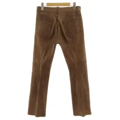 5351プールオム 5351 POUR LES HOMMES 牛革レザーパンツ 0260091045 ボタンフライ 日本製 ブラウン 茶 3のサムネイル