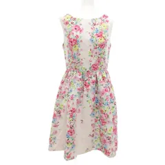 チェスティ Chesty ワンピース ロング丈 ノースリーブ 0 花柄 ホワイト ■YHS12 レディース