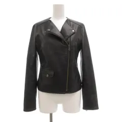 プラステ PLST ライダースジャケット シングル フェイクレザー S 黒 ブラック /JS ■YHS16