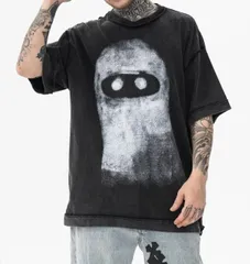 オーバーサイズ半袖ロンTシャツ メンズストリート肩落ちおしゃれ