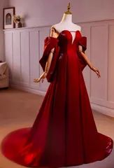 オフショル パーティードレス ロング バックレス エレガント