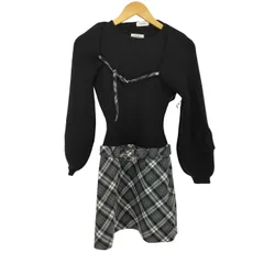 ダーリッチ Darich ドッキングミドルウエストニットミニワンピース レディース  Free-L