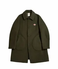 DANTON ウール モ직 コート カーキ色 40