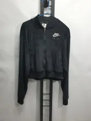 ナイキ ツアーベルベット トラックジャージ ベロア クロップド ジャケット ブラック m