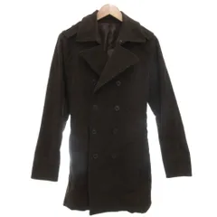 ミッシェルクラン MICHEL KLEIN 美品 ピーコート ロング ダブルブレスト 48 ブラウン /KR ■YHS15