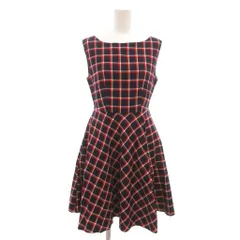 トゥービーバイアニエスベー To b. by agnes b. 美品 ワンピース ノースリーブ チェック 36 赤 レッド 白 ホワイト 紺 ネイビー /YJ ■YHS16