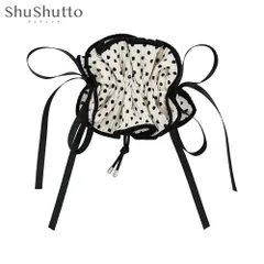 シュシュット ドット×リボン HSS0013-IV（アイボリー）