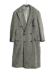 80s USA製 ポロ ラルフローレン チェスター コート メンズ L 程/ ヴィンテージ ダブルブレスト ロングコート ウール ツイード フィールド