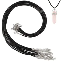 【在庫セール】[TBDBNR] ネックレスチェーン 合皮 ネックレスコード 20本セット diy レザー チョーカー 紐 アクセサリーパーツ ハンドメイド材料 長さ調節可能 DIY用 手芸用品 DIYのブレスレット/チャーム/バッグの装飾品用 ロブスターバック