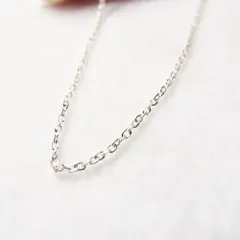 新品 40cm 2.1mm スターリングシルバー925ネックレスチェーン 太め