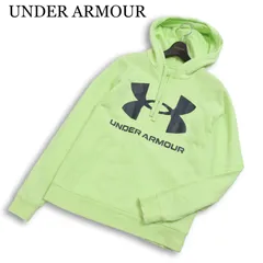 UNDER ARMOUR アンダーアーマー 秋冬 ロゴプリント 裏起毛★ パーカー プルオーバー フーディー Sz.LG メンズ トレーニング