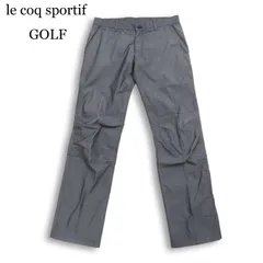 le coq sportif GOLF ルコック スポルティフ ゴルフ 通年 REAL DESIGN ロゴ刺繍★ スラックス パンツ Sz.85 メンズ グレー