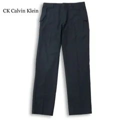 CK Calvin Klein カルバンクライン 通年 ストレッチ★ ストレート スラックス パンツ Sz.W76 メンズ 紺 ネイビー