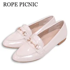 ROPE PICNIC × HARUTA ロペピクニック ハルタ ビット付き★ フラット ローファー シューズ Sz.24.0 レディースのサムネイル