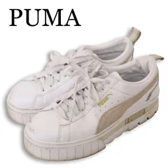 PUMA プーマ 381983-02 MAYZE LEATHER メイズ レザー 厚底 スニーカー シューズ Sz.24　レディース 白