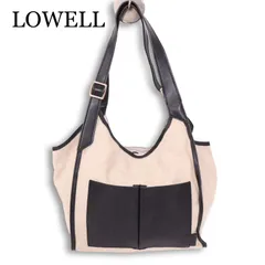 美品★ LOWELL things ロウェルシングス Twins♪ キャンバス調 ワンショルダー トート バッグ Sz.F　レディース
