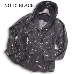 NOID. BLACK ノーアイディー 通年 ペンキ スプラッシュ加工★ オーバーサイズ 長袖 デニム シャツ パーカー Sz.ONE　メンズのサムネイル