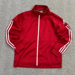 85 アディダス レディース 袖ストライプ ロゴ トラックジャージ ジップアップ ジャージ N3419