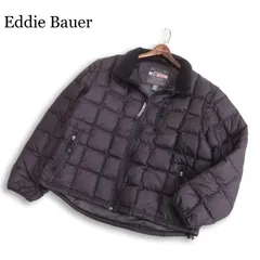 90s~00s★ Eddie Bauer エディーバウアー 秋冬 EBTEK★ キルティング アウトドア ダウン ジャケット Sz.XL メンズ 黒