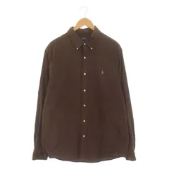  ポロ ラルフローレン POLO RALPH LAUREN CUSTOM FIT コーデュロイ シャツ BD ボタンダウン 長袖 コットン XL 茶色 ブラウン /HS ■OS
