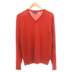 ブルックスブラザーズ BROOKS BROTHERS ニット セーター Vネック 長袖 ウール イタリア製 M 赤 レッド /JS