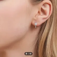 t84 ビジュー付き ミニフープピアス 小ぶり 高見え 上品 大人アクセサリー