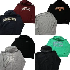 古着卸 まとめ売り チャンピオン Champion スウェット 8枚セット (メンズ M ) ハーバード アーチロゴ カレッジ フーディー 中古 ND7244