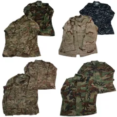 古着卸 まとめ売り 米軍実物 フィールドジャケット ミリタリー 8枚セット (メンズ M ) ウッドランド ブルー デジカモ 中古 古着 ND7456