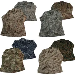 古着卸 まとめ売り 米軍実物 フィールドジャケット ミリタリー 8枚セット (メンズ M ) デジカモ ブルー マルチカム AIR FORCE 中古 ND7453