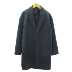 アズールバイマウジー AZUL by moussy チェスターコート メルトン ロング丈 M 紺 ネイビー 1008 ■YHS6