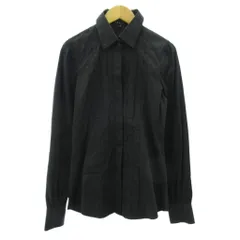 セオリー Theory 美品 ピンタック シャツ プリーツ 黒 ブラック 0 約XS