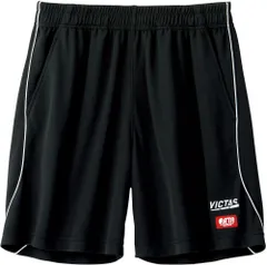 ヴィクタス VICTAS 卓球 サイドパイピングゲームパンツ SIDE PIPING GP ゲームパンツ 吸汗速乾  622111 1019 ブラック×ホワイト