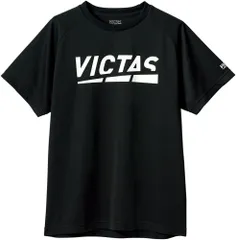 ヴィクタス VICTAS 卓球 プレイ ロゴ ティー PLAY LOGO TEE プラクティスシャツ Tシャツ メンズ レディース 吸汗速乾 抗菌 防臭  632101 1000 ブラック XL