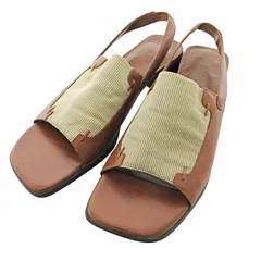 コールハーン COLE HAAN サンダル バックストラップ レザー ヒール 5.5 22.5cm 茶 ブラウン 0630