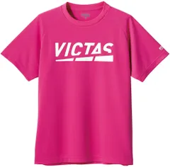 ヴィクタス VICTAS 卓球 プレイ ロゴ ティー PLAY LOGO TEE プラクティスシャツ Tシャツ メンズ レディース 吸汗速乾 抗菌 防臭  632101 7100 ホットピンク XL