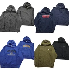 古着卸 まとめ売り ナイキ NIKE スウェット 8枚セット (メンズ XL /2XL ) ジップパーカー カレッジ風 スウォッシュ 中古 古着 ND7089