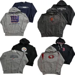 古着卸 まとめ売り プロチーム スウェット 8枚セット (メンズ L /2 ) ナイキ NFL MLB ブロンコス スティーラーズ ジャイアンツ 中古 ND7119