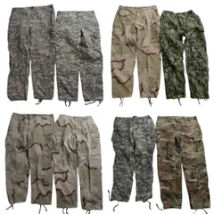 古着卸 まとめ売り 米軍実物 フィールドパンツ ミリタリー 8枚セット (メンズ XL /2XL /37 /39 ) デジカモ デザートカモ 中古 古着 ND7423