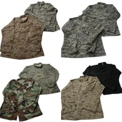 古着卸 まとめ売り 米軍民間 フィールドジャケット ミリタリー 8枚セット (メンズ L ) デジカモ ウッドランド ブラック 中古 古着 ND7489