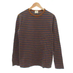 B&Y ユナイテッドアローズ BEAUTY&YOUTH ビューティー&ユース Tシャツ 長袖 ボーダー L 茶 ブラウン 紺 ネイビー /UO ■GY14