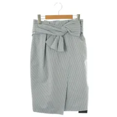 ジャスグリッティー JUSGLITTY タイトスカート ひざ丈 ストライプ柄 1 ブルー /DF