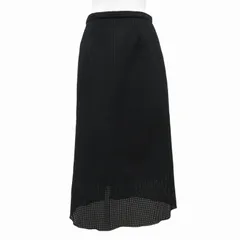 スピック&スパン Spick&Span タイトスカート シアー バックジップ ロング 黒 ブラック /HD 0820 ■MA