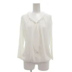 グリーンレーベルリラクシング ユナイテッドアローズ green label relaxing ボウタイ ブラウス ジョーゼット切替 白 ホワイト /UO ■GY14