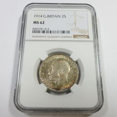 イギリス ダブルフローリン銀貨（4シリング）1887年初年度版 NGC VF35