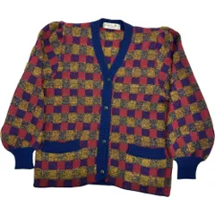 【Christian Dior/クリスチャンディオール】カーディガン ウール マルチカラー レディース 【中古】【真子質店】【GD】